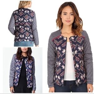 EUC Roxy Coastal Desert Ikat Paisley Bomber Jacket​​​​